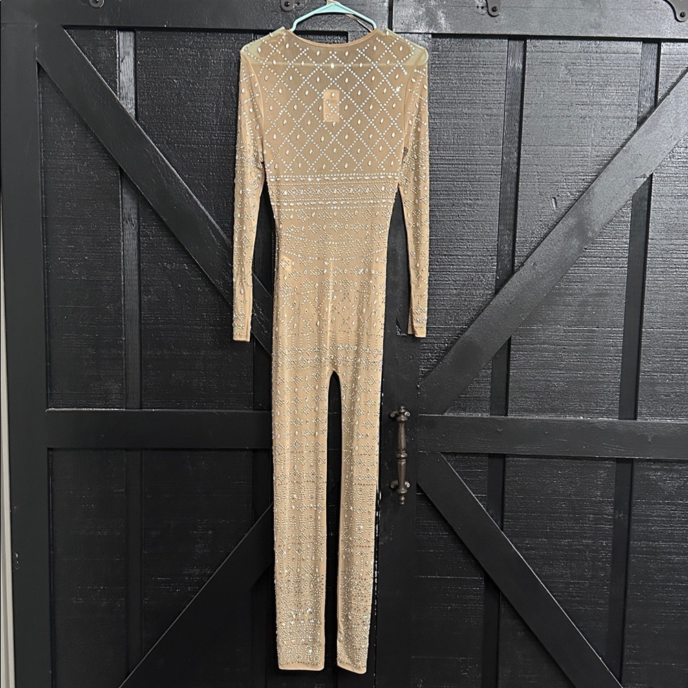 Windsor Gold Rhinestone Jumpsuit